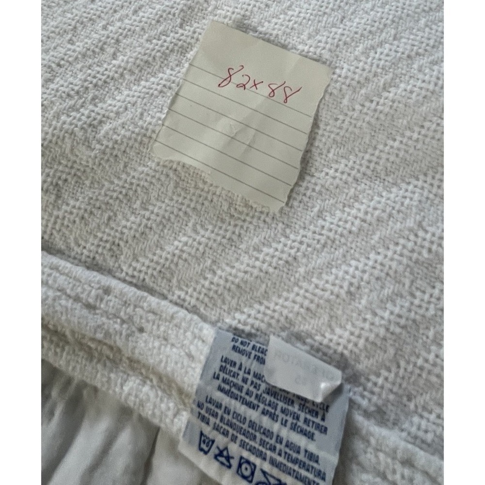 Vintage Fieldcrest Royal Velvet White Woven Cotton Full Queen Blanket Made USA - Picture 12 of 13
